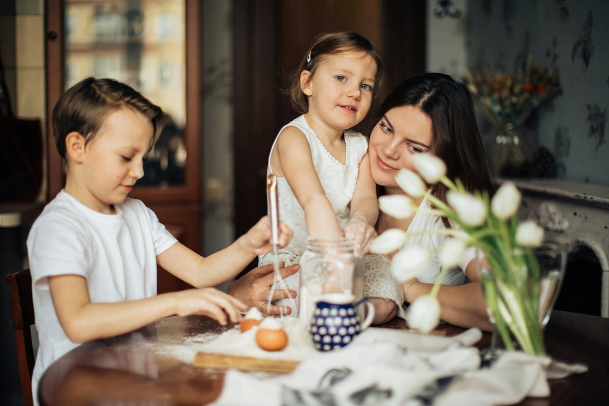 Photo by Elina Fairytale: https://www.pexels.com/photo/photo-of-woman-sitting-with-her-children-3806958/